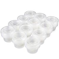 100-pack of Disposable Clear Plastic Condiment Storage Cups with Lids - Choose 2 oz. or 4 oz. - For Restaurant, Home, Gelatin Shots by Back of House Ltd. (2 oz.)