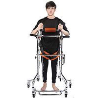 Lightweight Walking Mobility Aid- Foldable Walking Frame with 8 Wheels Rising Aid Stable to Prevent Rollover, Comfortable Seniors Adjustable Lower Limb Trainer (Size : Men)