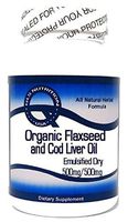Organic Flaxseed and Cod Liver Oil (Emulsified Dry) 500mg/500mg 100 Capsules ^GLS