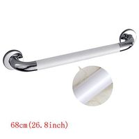 Bathroom Handrail 304 Stainless Steel Handle Restroom Toilet Bathroom Handrail for the Elderly Antibacterial Handle High Load 300kg ( Color : White , Size : 68cm(26.8inch) )