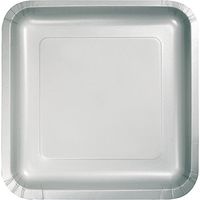 Pack of 180 Shimmering Silver Premium Disposable Paper Party Lunch Plates 7"