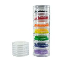GMS Large 7 Day Stack-able Pill Organizer Case for Medication, Vitamins, and Supplements with 7 Lids - One for Each Portable and Removable Container (Clear)