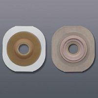 New Image Pre-sized Flextend Convex Skin Barrier with Floating Flange and Tape - Flange: 2 1/4", Pre-Cut: 1 1/2" - Red