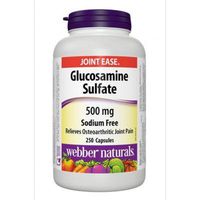 Webber Naturals Sodium-Free Glucosamine Sulfate, 250 capsules
