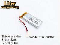 3.7V600 mAh 602244 Lithium Polymer Ion Rechargeable Battery Lithium Polymer Li-Po Battery for MP4 GPS MP3 Bluetooth Stereo DIY Gift