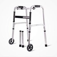Walker Portable Medical Walker with Adjustable Height Light Foldable with Casters (Color : Package 2)