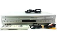 Toshiba SD-K220U VCR VHS DVD Player Combo Dual Deck Hi-Fi Player Silver SD-K220U VHS Cassette Recorder