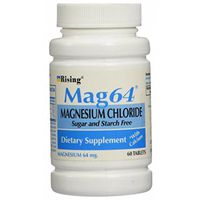 Rising Mag64 Magnesium Chloride with Calcium Tablets 60 ea (Pack of 2)