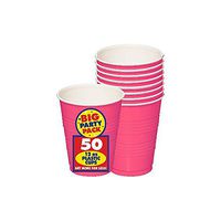 Bulk Plastic Cups | 50ct (16oz, Berry)