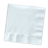 White, Beverage Napkin, 3 Ply, 50 ct