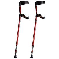 in-Motion Forearm Crutches with Spring Assist | Size Short (3'6" - 4'10") | Red