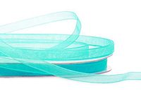 Ben Collection 1/4" X 50 Yard Plain Organza Ribbon Art & Sawing Craft Party Favor Gift Wrapping (Light Blue)