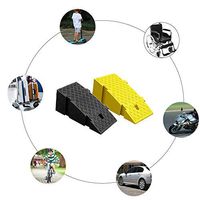 neversaynever Curb Ramp Portable Car Curb Ramps Heavy Duty Plastic Threshold Curb Ramp, Used for Loading Dock, Garage, Sidewalk, Truck, Bike, Motorcycle, Wheelchair Mobility - 16 cm