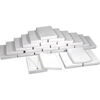 25 Cotton White Necklace Pendant Jewelry Gift Boxes 7 1/8"