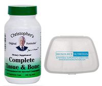 Biosource Nutrition Pocket Pill Pack in Bundle with Christopher's Original Formulas Complete Tissue and Bone Formula 100 Vegetarian Capsules