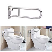Grab Bars for Bathroom Toilet Safety Rails Handicap 30 Inch Flip Up Grab Bar Shower Safety Tub Toilet Bars for Elderly Disabled Handicapped Hand Rails Stainless Steel Bathtub Support Handles Assist