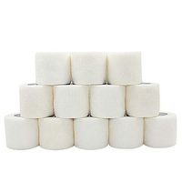 COMOmed Self Adherent Cohesive Bandage FDA Approved 2"x5 Yards First Aid Bandages Stretch Sport Athletic Wrap Vet Tape for Wrist Ankle Sprain and Swelling,White(12 Rolls)