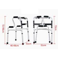 Folding Walker 2 Wheeled Walking Adjustable Height Portable Multifunction with Seat Walker and Toilet,Color2