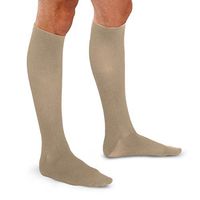 Therafirm Men's Trouser Socks - 20-30mmHg Moderate Compression Dress Socks (Khaki, Medium)