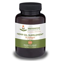Hemp Oil Supplement Softgels - 15mg - 30 Count - Restorative Botanicals - Naturally Occuring Phytocompounds - Supports Health Sleep Patterns