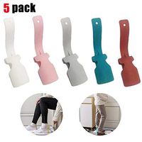 XHSP 5 Pcs Lazy Shoes Helper for Easy to Wear Shoes,Portable Sock Slider,Handled Shoe Horn,Plastic Shoe Lifting Helper for Men, Women and Kids,Fits for All Shoes