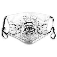 Fillter Cloth for Men Eye Hand Warm Cold Cloth Half Face Ear Loops for Traveling Double Protection