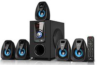 beFree Sound 5.1 Channel Surround Sound Bluetooth Speaker System- Blue - 1 Year Direct Manufacturer Warranty
