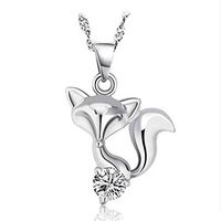Fashion Women Fox Shape Charm Chain Pendant Jewelry Necklace