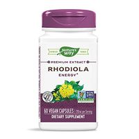Nature's Way Standardized Rhodiola; 3% Rosavins & 1% Salidroside per serving; TRU-ID Certified; Non-GMO Project; Vegetarian; 250 mg per serving, 60 Vegetarian Capsules
