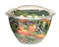48 Oz Compostable Salad Bowl with Lid in Clear (Set of 50)