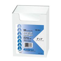 3333 Gauze Sponges 3x3 12Ply ST 2 Per Pack 2100 Per Case Part No. 3333 by- Dy...