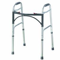 Folding 2-Button Walker, Adult, No Wheels - 1 Each / Each - 43-2100