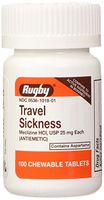 Meclizine Chewable Tablets - 25mg - Model 85207 - (3 Bottles of 100)