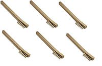12 Pack Brass Wire Brush Tooth Brushes Wood Handle Cleaning Polishing