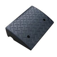 Quisilife Rubber Ramp 14CM Rubber Road Along The Slope Slope Pad Along The Street Dedicated Uphill Wheel Triangle Pad Step Pad (Color : Black, Size : 50x32x14cm)