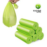 Trash Bags, 4-6 Gallon Recycling and Degradable Garbage Bags Extra Strong Rubbish Bags for Home, Office, Kitchen, Bathroom 120 Counts