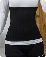 Thicken Cashmere Waist Warmer Support Knitted Unisex Medical Dysmenorrhea Stomach Pain Relief Support Soft Winter Waist Belt with 2 Pockets