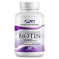 Number One Nutrition Biotin, Better Absorption and High Potency 10000mcg, 60 Count