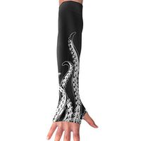 QG ZZX Octopus Tentacles Unisex Compression Arm Sleeves UV Protection Performance Arm Sleeve - for Outdoor Sports Baseball,Basketball,Football (1 Pair)