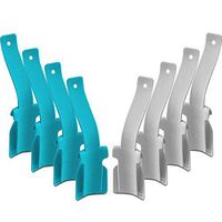 8 Pack Portable Lazy Shoes Helper Shoe Wear Helper Shoe Lifting Helper for Men Women Kids, Sock Slider Handled Shoe Horn for Seniors, Elderly, Disabled, Fits All Shoes, Blue and Grey