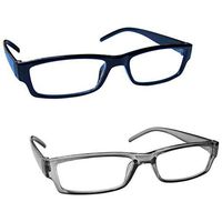 The Reading Glasses Company Black & Grey Lightweight Comfortable Readers Value 2 Pack Mens Womens RR32-17 +1.25