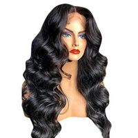 Meidexian888 Curly Hair Wigs,Lace Front Women's Fashion Wig Black Synthetic Hair Long Wigs Wave Curly Wig (Black)