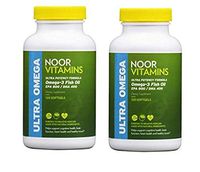 NoorVitamins Omega 3 Fish Oil Pills - Ultra Potency Formula - 1200mg EPA/DHA Per Serving - 120 Softgels Per Bottle - Halal Vitamins (2 Pack)