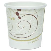 SOLO Cup Company Flexstyle Double Poly Paper Containers, 16 oz, Symphony Design, 25/Pack - 500 containers per case, 25 per pack.