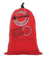 Large Christmas Bags Santa Sacks ~ Reusable Cotton Sack Designs - Red Express Delivery Design - 27" x 19" Size by Jolly Jon ® (Red Express Delivery)