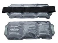 Obbomed MV-5442 2 pcs Compress Gel Ice Pack, Adjustable Detachable Elastic Straps, Hot & Cold Therapy for Pain Relief, Injury Recovery, Re-Microwavable, 2 Pads 15" x 5.5", 1 Strap: 14.5" x 2"
