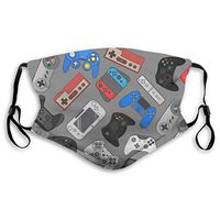 Video Game Controller Background Gadgets Seamless Pattern Unisex Adjustable Earloop Face Ma-sk, Anti-dust Mouth Ma-sk, Anti Pollution Ma-sk,Reusable Protection Ma-sk,Pollen Ma-SKS,Anti-smog Ma-sk