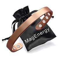 Copper Bracelet for Men and Women 99.9% Pure Copper Bangle 6.5" Adjustable for Arthritis with 8 Magnets for Effective Joint Pain Relief, Arthritis, RSI, Carpal Tunnel