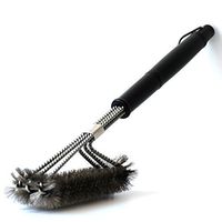 360° Clean Grill Brush 3 in 1. 18" Best BBQ Cleaner. Safe For All Grills. Durable & Effective. Stainless Steel Wire Bristles And Stiff Handle. A Perfect Gift For Barbecue Lovers