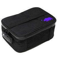 Cali Crusher 100% Smell Proof Soft Case w/Combo Lock (9"x7"x3.5") (Black/Purple)